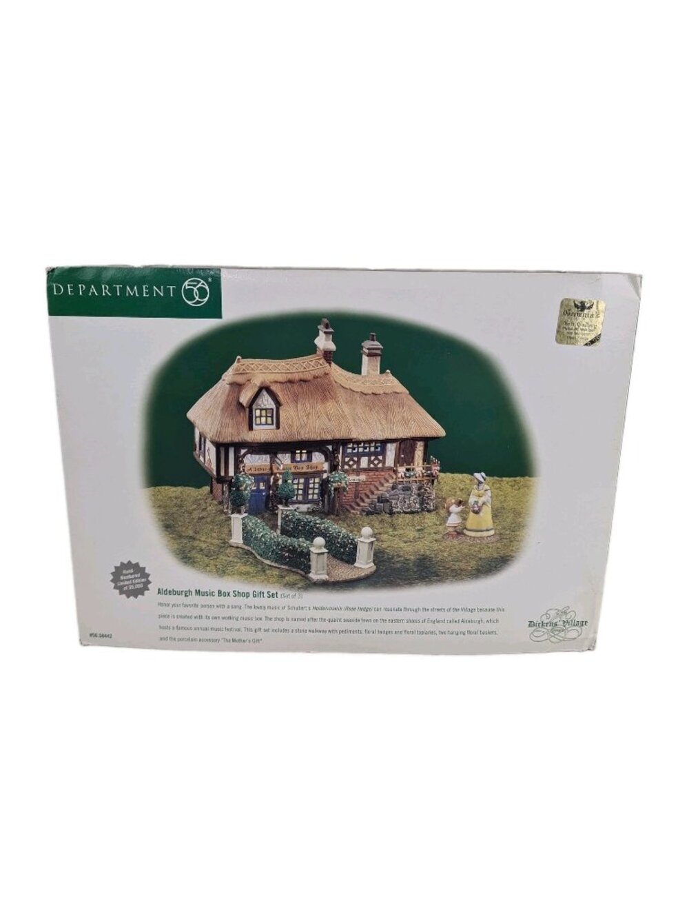 Department 56 Dickens Village Aldeburgh Music Box Shop Gift Set 58442 Retired